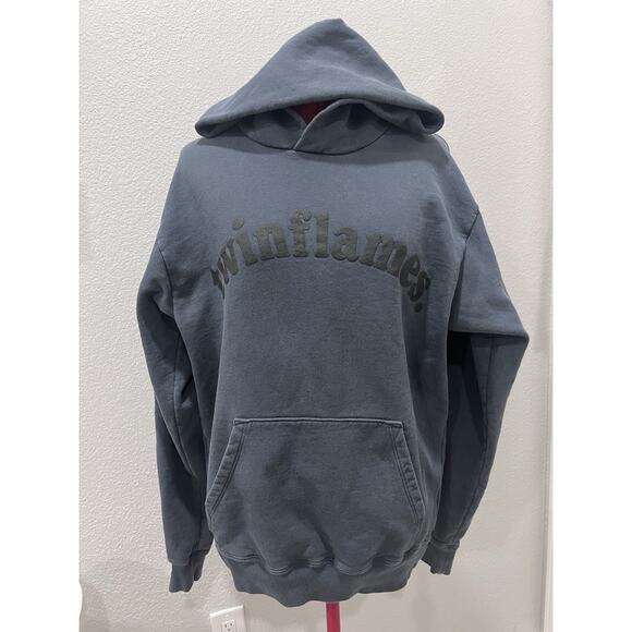 Mens Twin Flames Hooded Streetwear Faded Gray - Picture 1 of 7